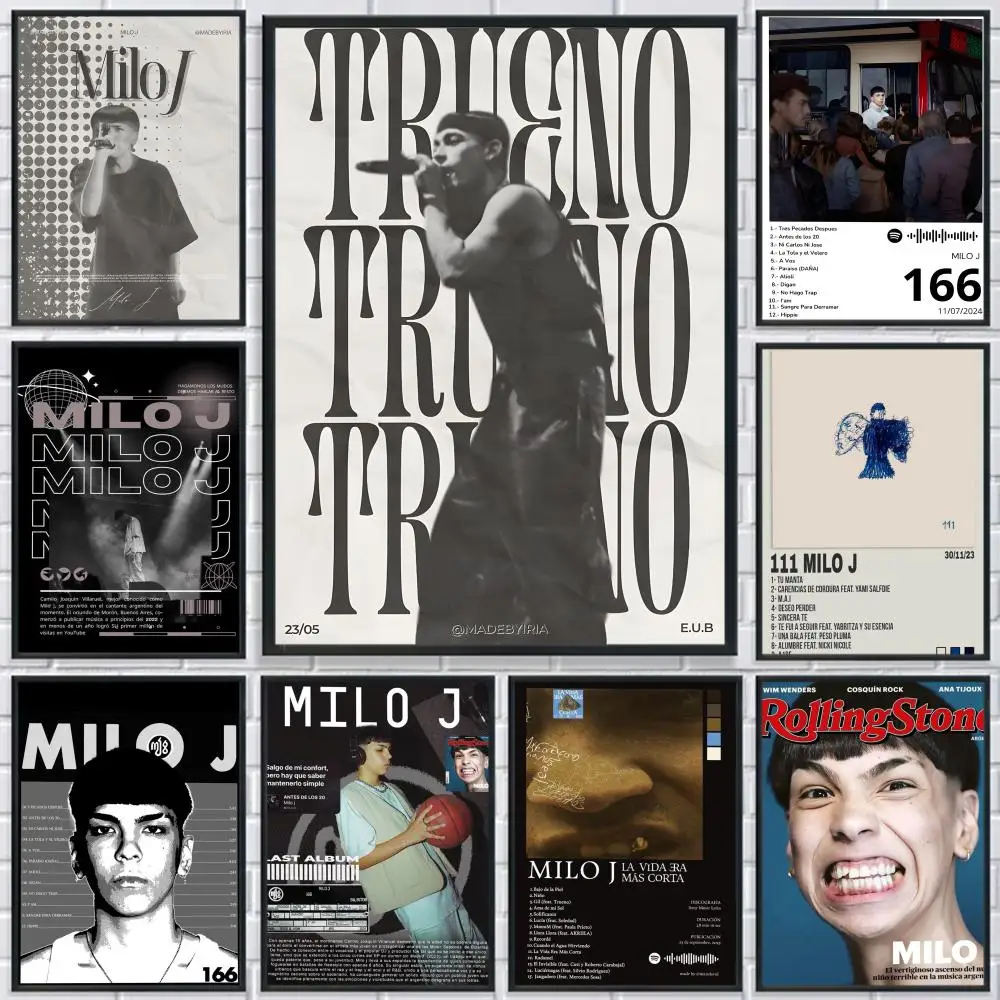 

Hot Rapper Singer M-Milo J Poster HD Print Personalized Canvas Wall Mural Art Poster Photos for Living Room Home Decor Durable