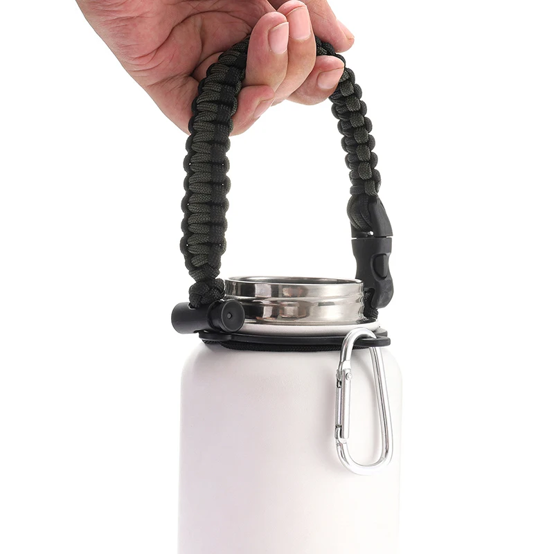حزام مقبض زجاجة ماء متعدد الوظائف ، حبل مضفر ، محمول ، تسلق الجبال ، أدوات تخييم ، حزام أكواب خارجي