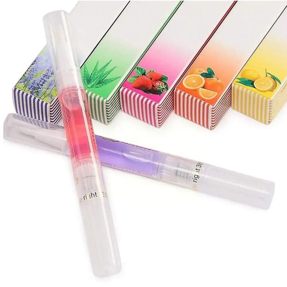 Nutrição Oil Pen para Nail Art, frutas, flores, hidratação, tratamento de cutícula, unha polonês ferramenta, 15 sabor para escolher