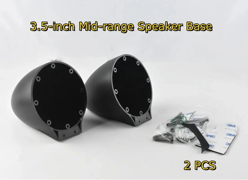 2pcs Car Audio Speaker Three-way Speaker Bracket 3.5-inch Mid-range Speaker Base Free of Inverted Mold Non-destructive Bracket