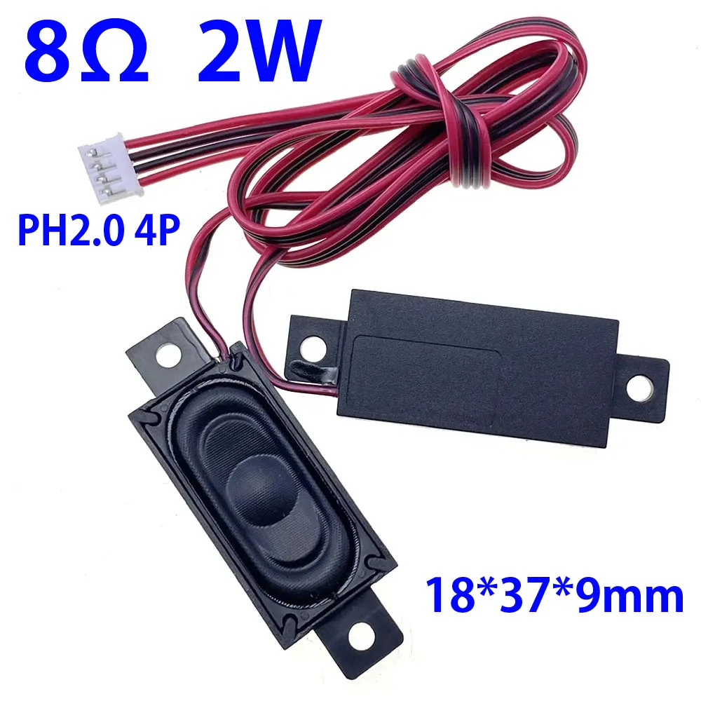 

1 pair 8ohm 2W Speaker 18*37*9mm 18*53*15mm 23*64*18mm Speaker with 4Pin PH2.0 plug for Computer LCD Monitor TV Speaker Horn