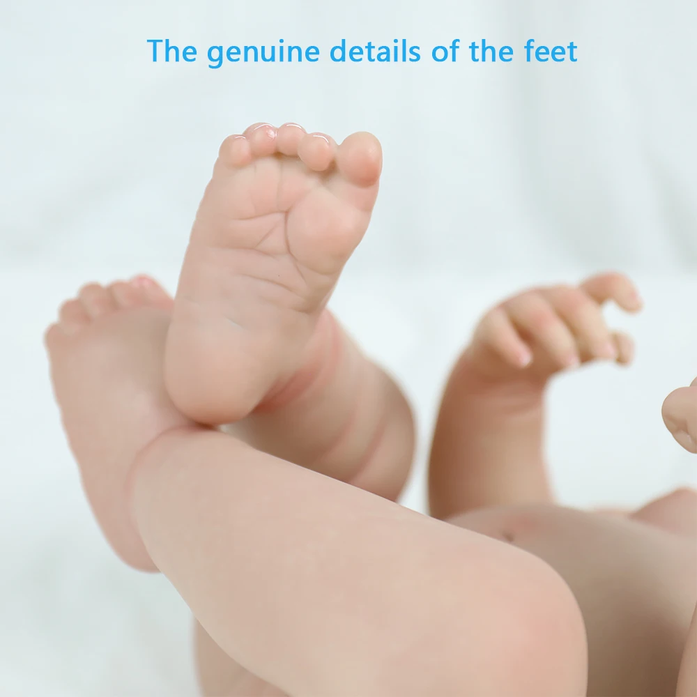 18インチ全身ビニール製リボーンドール、レイブン、洗える、3Dペイントスキン、血管が見える、新生児ベビードール、ベベリボーンおもちゃ、クリスマスプレゼント