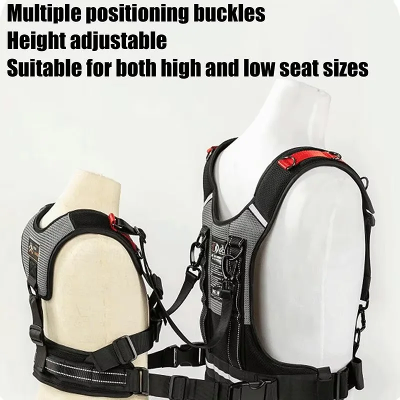

Быстросъемный детский ремень безопасности, светоотражающий ремень с двумя сиденьями для детей, велосипеда, мотоцикла, легко подходит, регулируемое снаряжение для верховой езды