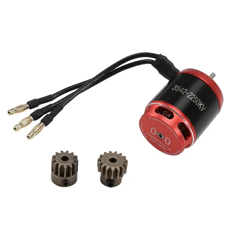 MACH-For 1/10 RC Crawler Axial SCX10 90046 TRX4 D90 Upgrade 3542 2250KV Outrunner Brushless Motor With 11T 15T Pinion Gear