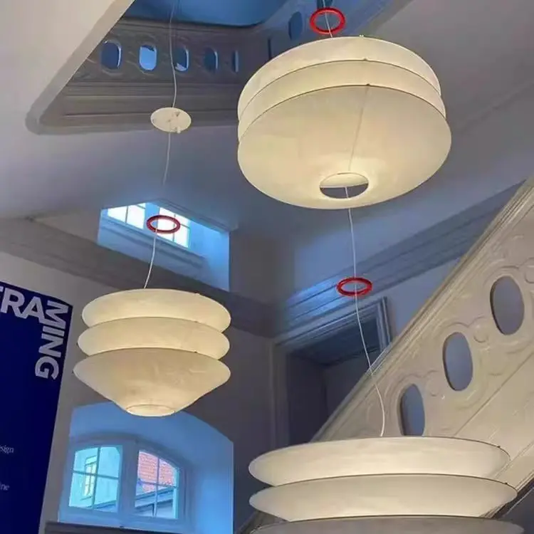 Wabi Sabi Tyvek Papier-Pendelleuchte, Decke, hängende Hutlampe, verstellbarer Lift, Art-Deco-Lampe, Loft, Esszimmer, Bar, Hängeleuchte