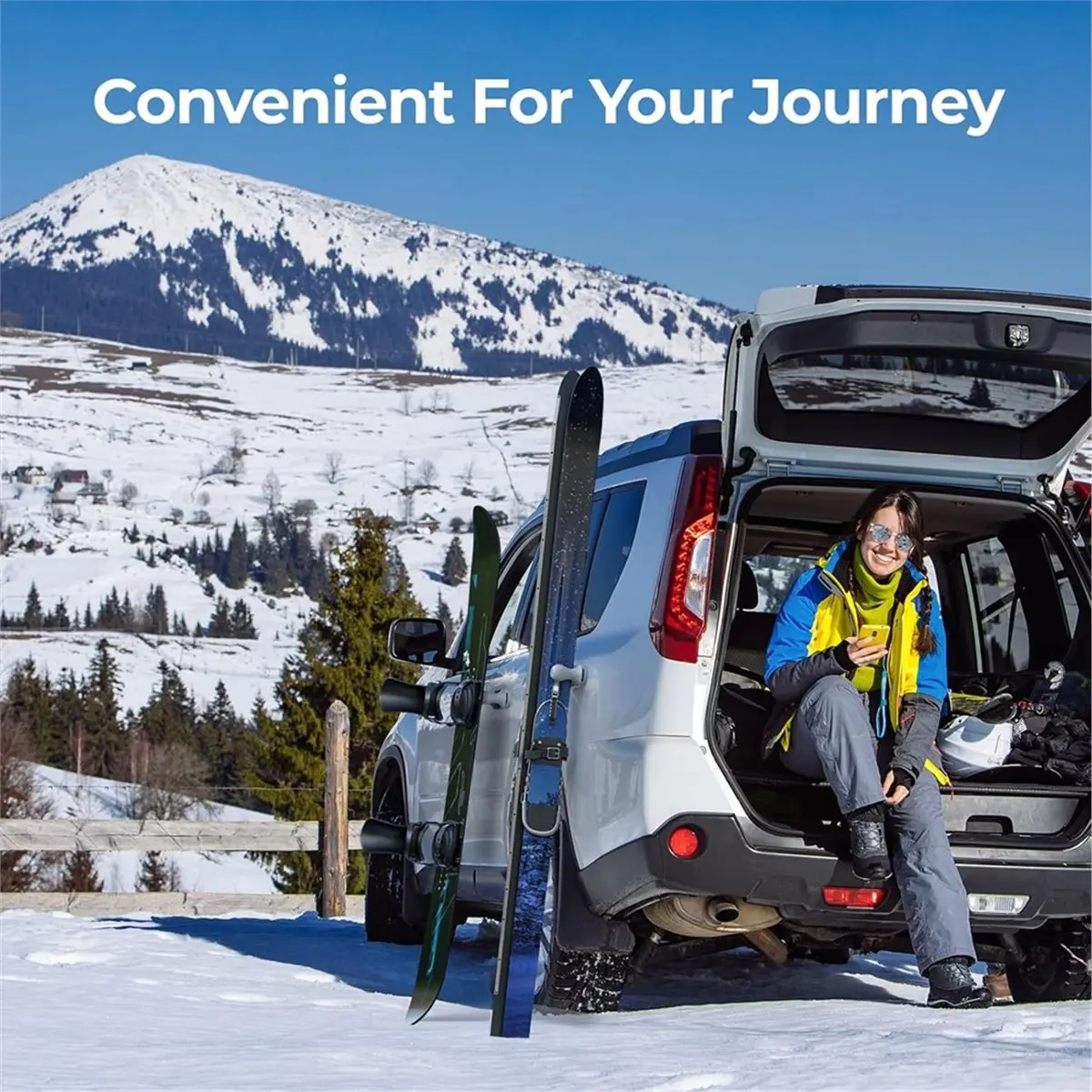 

Magnetic Ski Snowboard Rack for Car Prevent Skis From Falling Down Protect Car Paint From Scratches Vehicle Mount