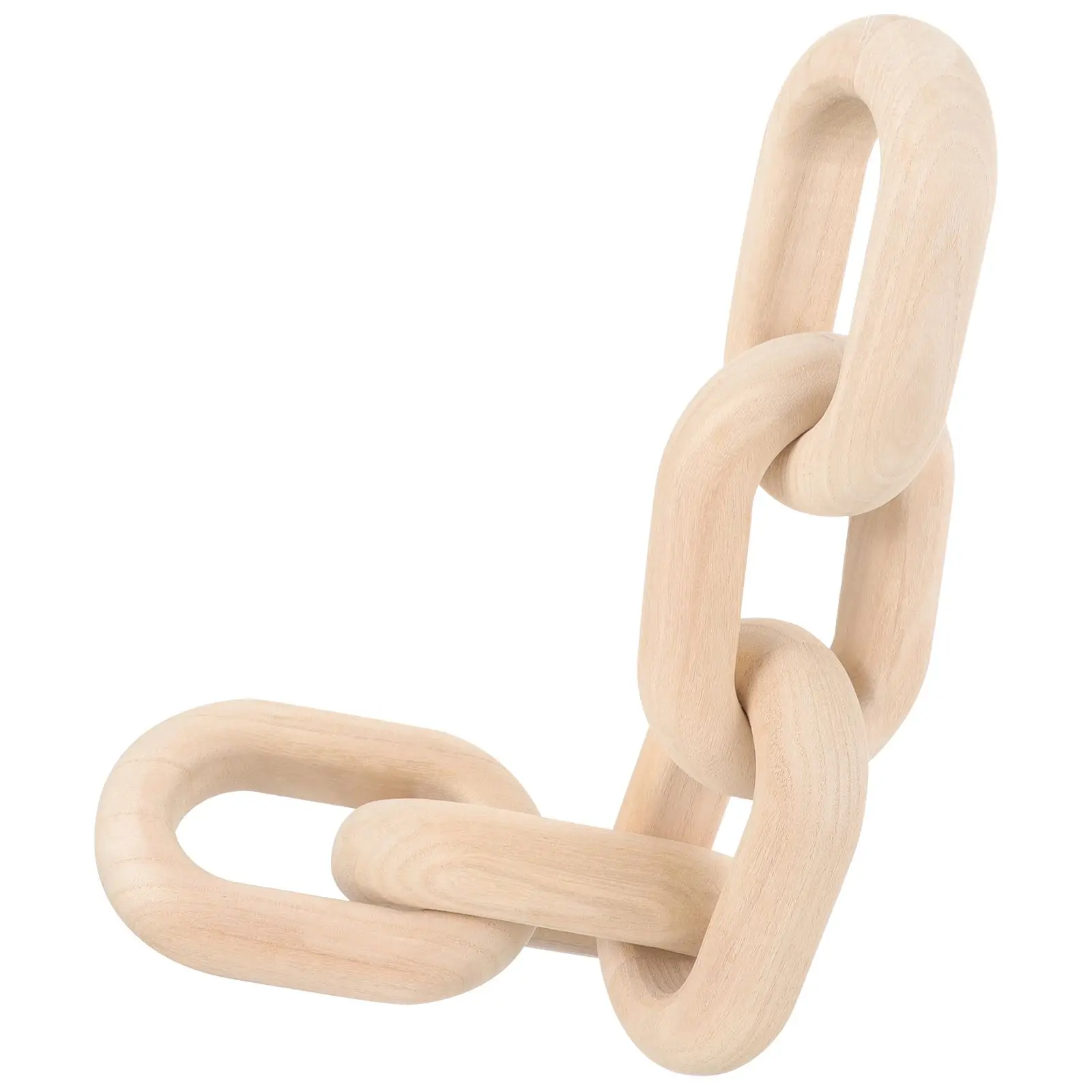 

Wooden Five-ring Rustic Knot for Coffee Table Home Chain Decor Accessories Neutral Style Chain Link Decor Display