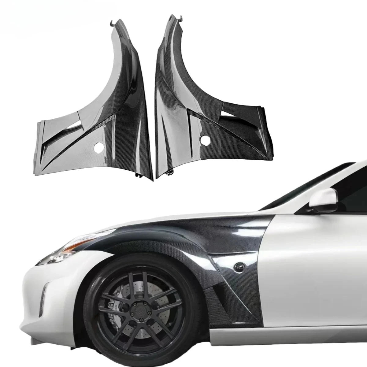 

Wear-Resistant FORNissan 370Z Widebody Fender Honeycomb Forged Carbon Fiber