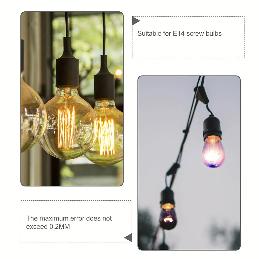 

6pcs E14 Candelabra Screw Lamp Holder Sockets Replacement White Adapter for Bedroom Kitchen Garage Workshop Exhibitions