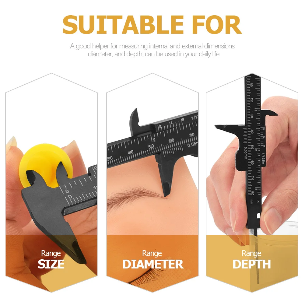 

Eyebrow Measuring Ruler with Dual Scale High Strength Plastic Caliper for Precise Eyebrow Mapping Portable Compact Design Makeup