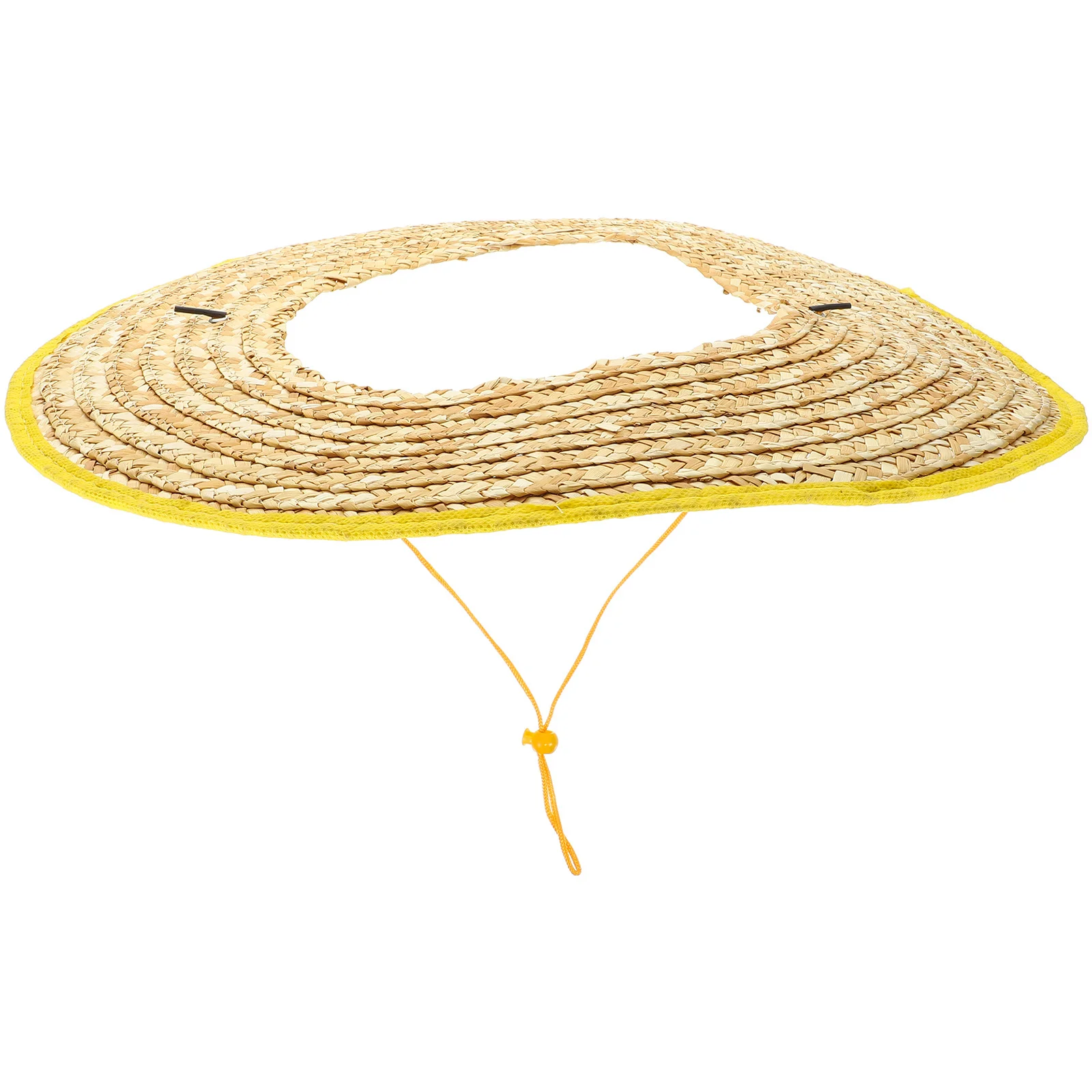 Wheat Straw Hard Hat Sun Shade Uv Protection Wide Brim Sunshield for Construction Gardening Workers Shade Outdoor Safety