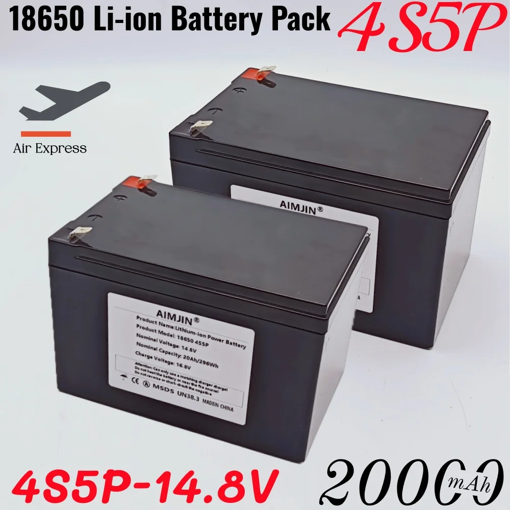 

4S5P литий-ионный аккумулятор 14,8 В 20 Ач для сельскохозяйственного опрыскивателя, стерео, наружного солнечного света, детского электромобиля и т. д.