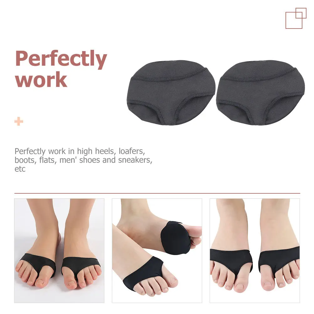 

2 Pcs Foot Protective Cover Forefoot Pads Insole Sponge Cushion High Heel Front Half Grip Heels