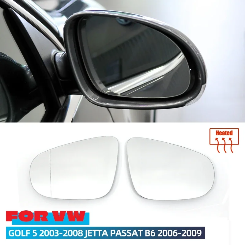 Прозрачное зеркало заднего вида с подогревом для Volkswagen Golf 5 MK5 GTI Variant R32 Plus CrossGolf MK5, замена
