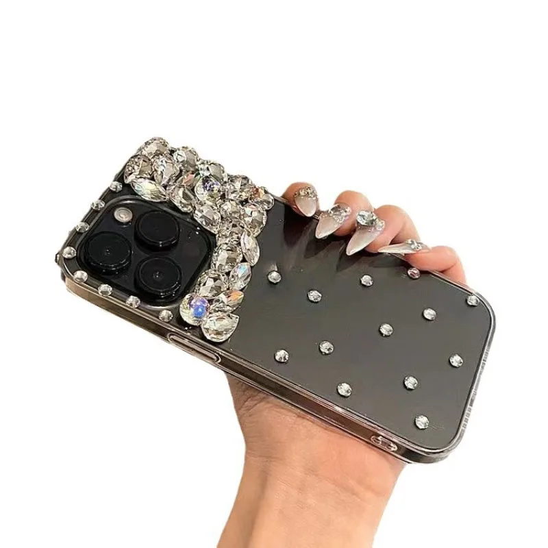 

Bling Diamond Glitter Phone Case Luxury Thin Protection Cover For Iphone 12 15 14 13 11 Pro Max XR X XS Plus