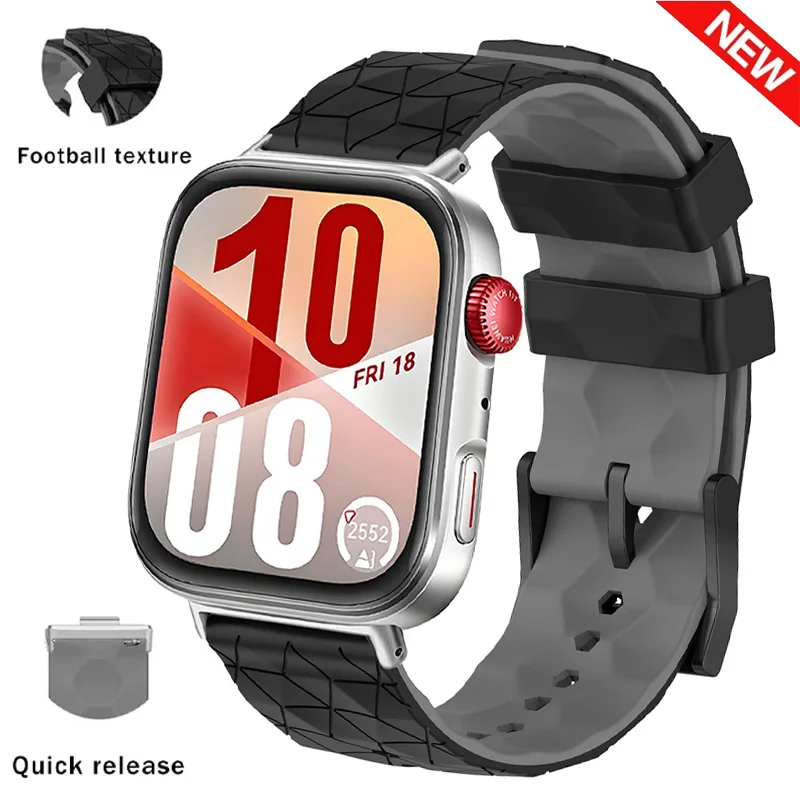soft Silicone Strap For Huawei Watch Fit 4/4 Pro Football Pattern Bracelet band For Huawei Watch Fit 3/2/1 Replacement belt