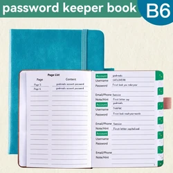 B6 Password Book With Alphabetical Tabs Notebook Hardcover Notepad Notebooks Writing Pads Office School Supplies