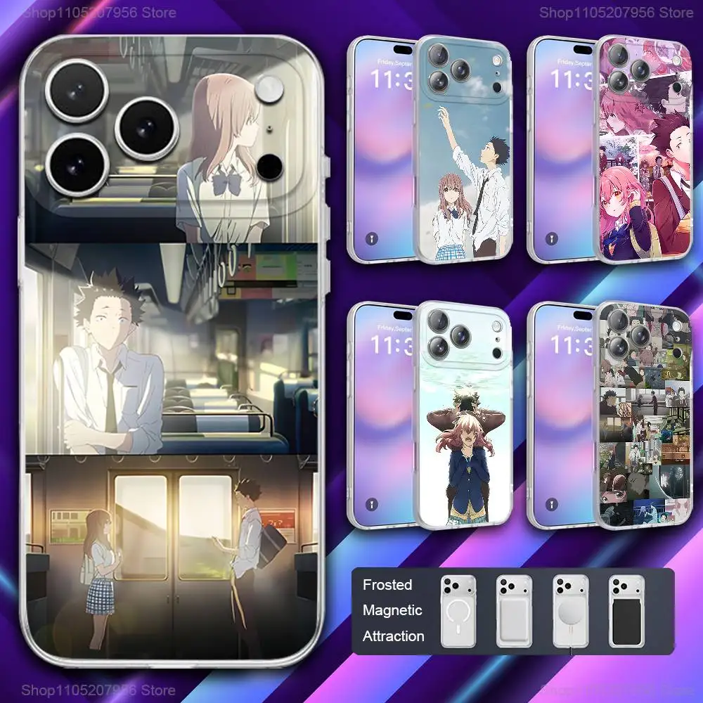 

A S-Silent Anime V-Voice Phone Case For iPhone 11,12,15,14,13,17,16,Pro,Plus,E,Max,Air,Mini Magnetic Frosted Cover
