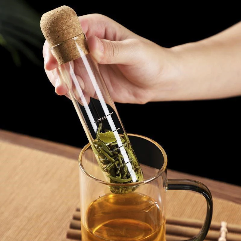 Tea Infuser Tea Filter Sieve Glass Pipe Creative Tea Mate Tea Maker Brewing For Spice Herb Tea Strainer Teaware Tool Accessories