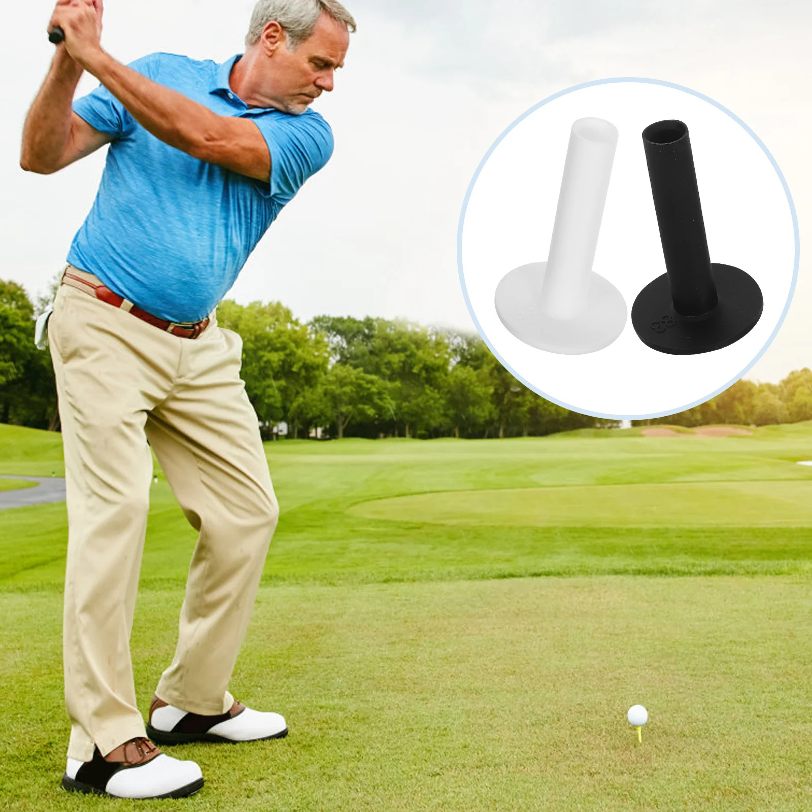 

8Pcs Golf Practice Ball Tee Holder Stable Silicone Golf Tees for Driving Range Mats Indoor Simulator Training Aid for Beginners