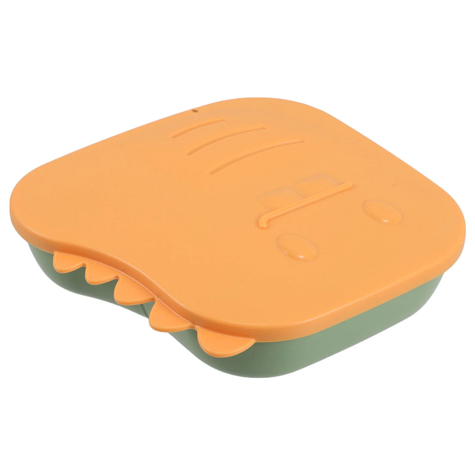 أطباق مقسمة للأطفال بتصميم حيوانات كرتونية، قاعدة شفط غير قابلة للكسر وقابلة لإعادة الاستخدام، مجموعة أواني طعام للأطفال الصغار باللون البرتقالي #1