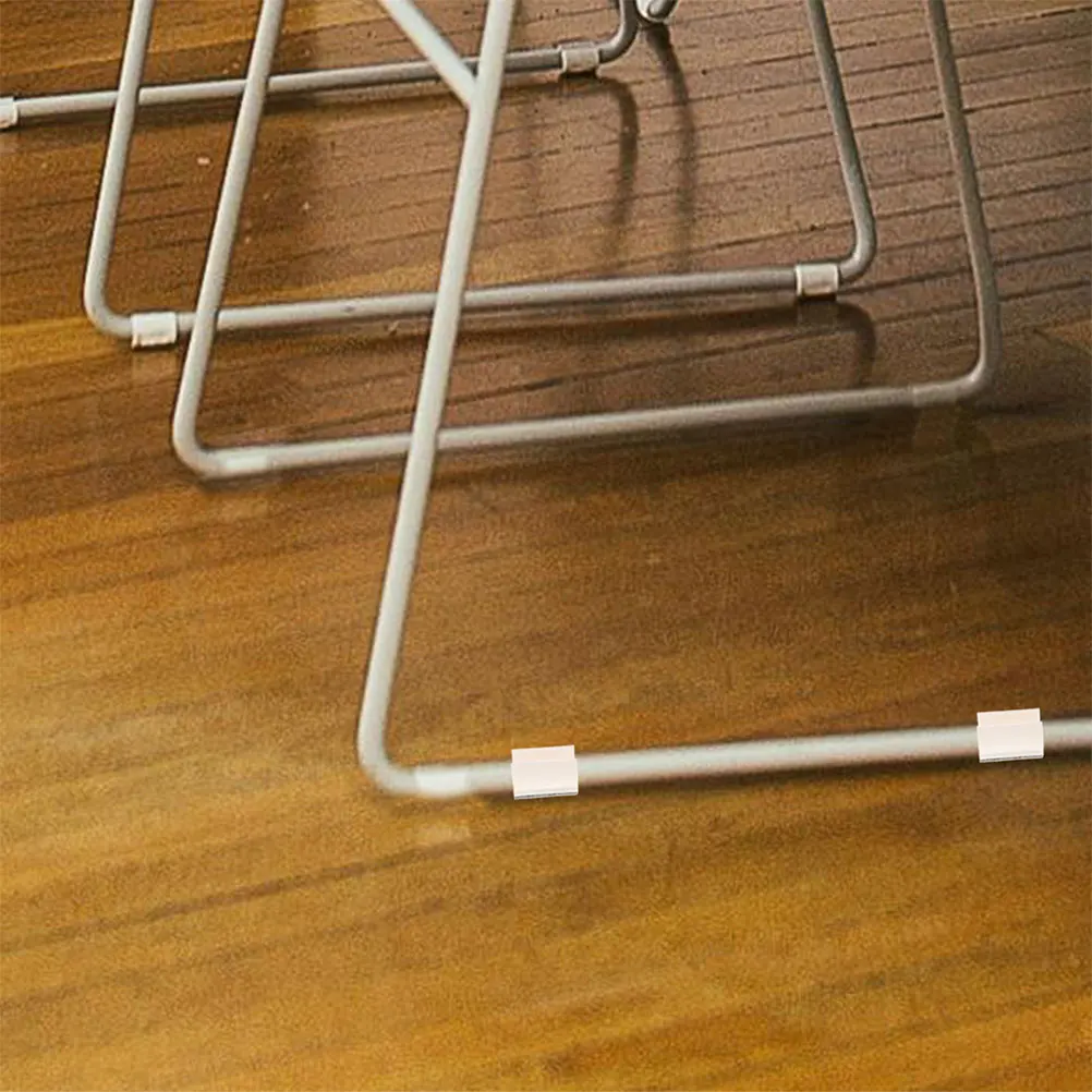 

6pcs Rectangle Chair Leg Tips Caps Felt Pads Non-Slip Furniture Floor Protectors U-Shaped Glides For Office Home Hardwood Use