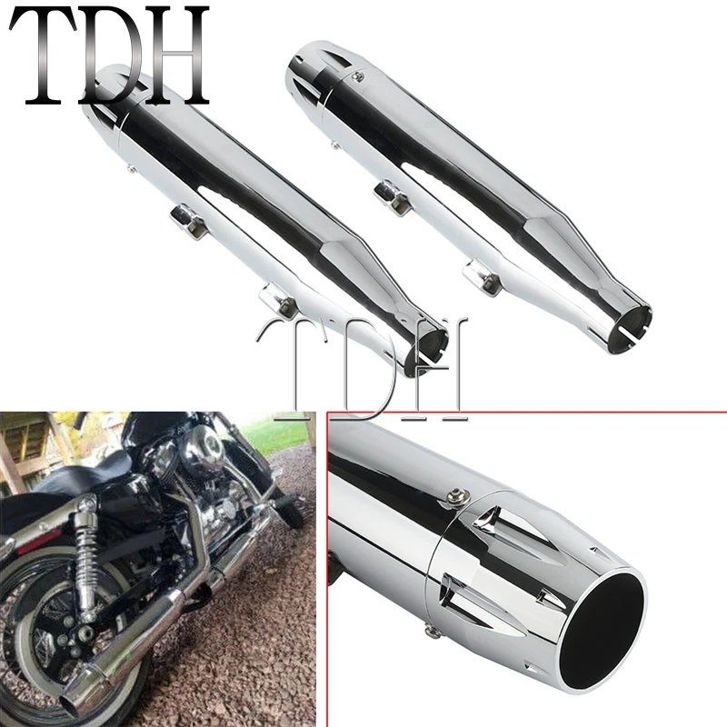 

Mufflers Pipe Motorbike Exhaust Sliding Muffler System For Harley Sportster Superlow XL1200T XL 883 Iron XL883N 72 48 XL1200 V X
