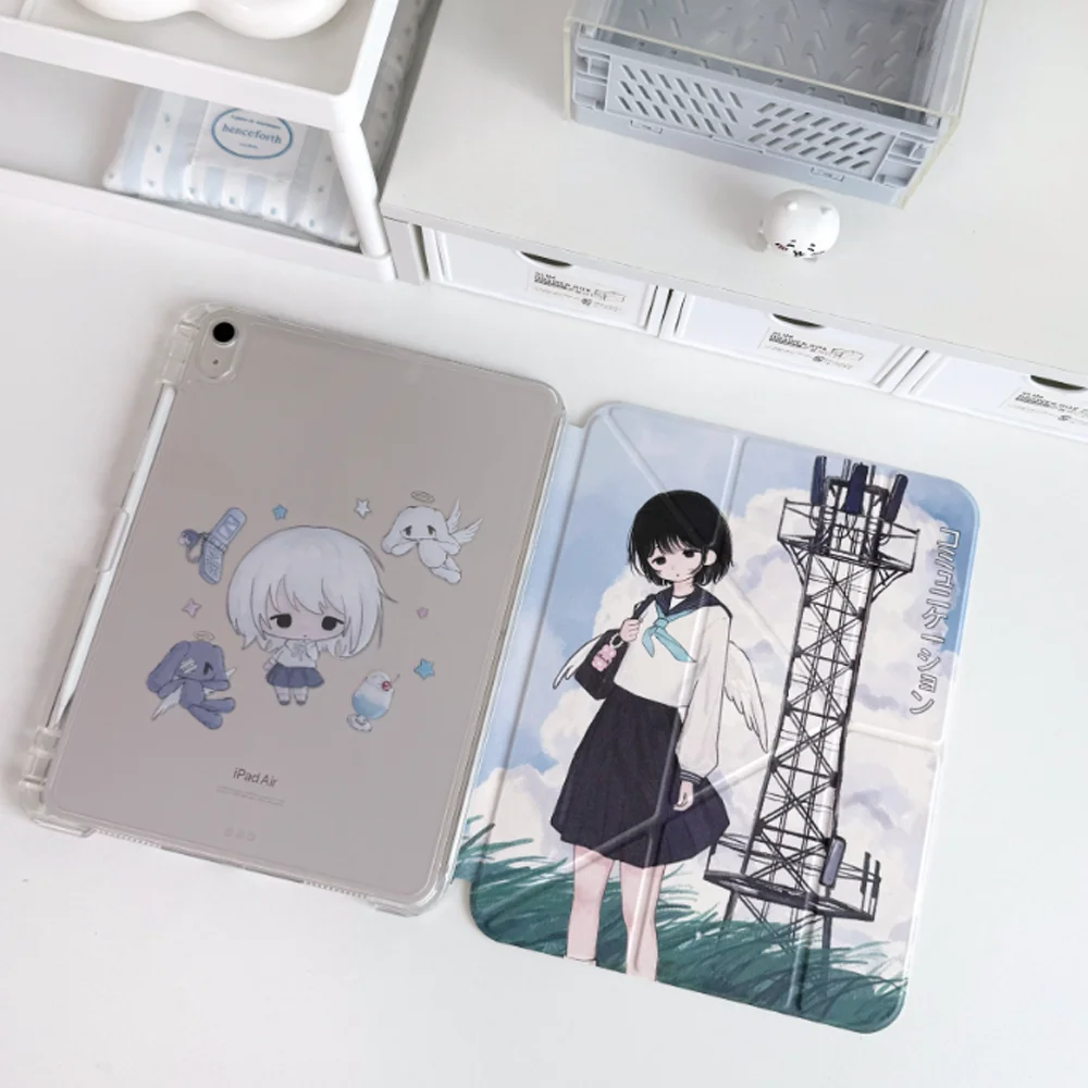 Cool Tablet Accessories - Japońska Anime Dziewczyna w Stylu Akademii