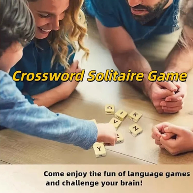 The Crossword Game Multi Functional Dice Letter Collage Travel Portable Spelling Game Crossword Puzzle