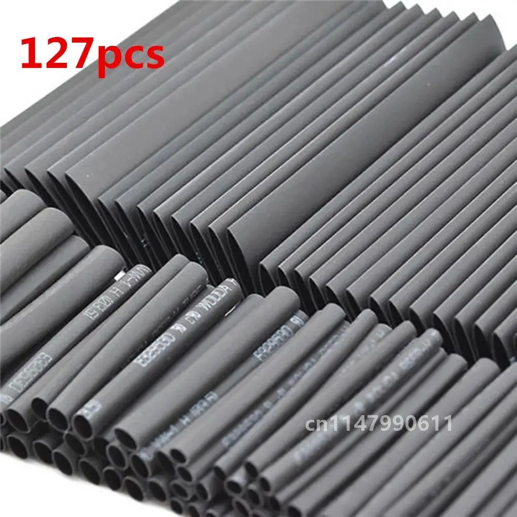 127Pcs Electrical Wire Wrap Cable Waterproof Heat Shrink Sleeving Tube Assortment Kit Electrical Connection Tube