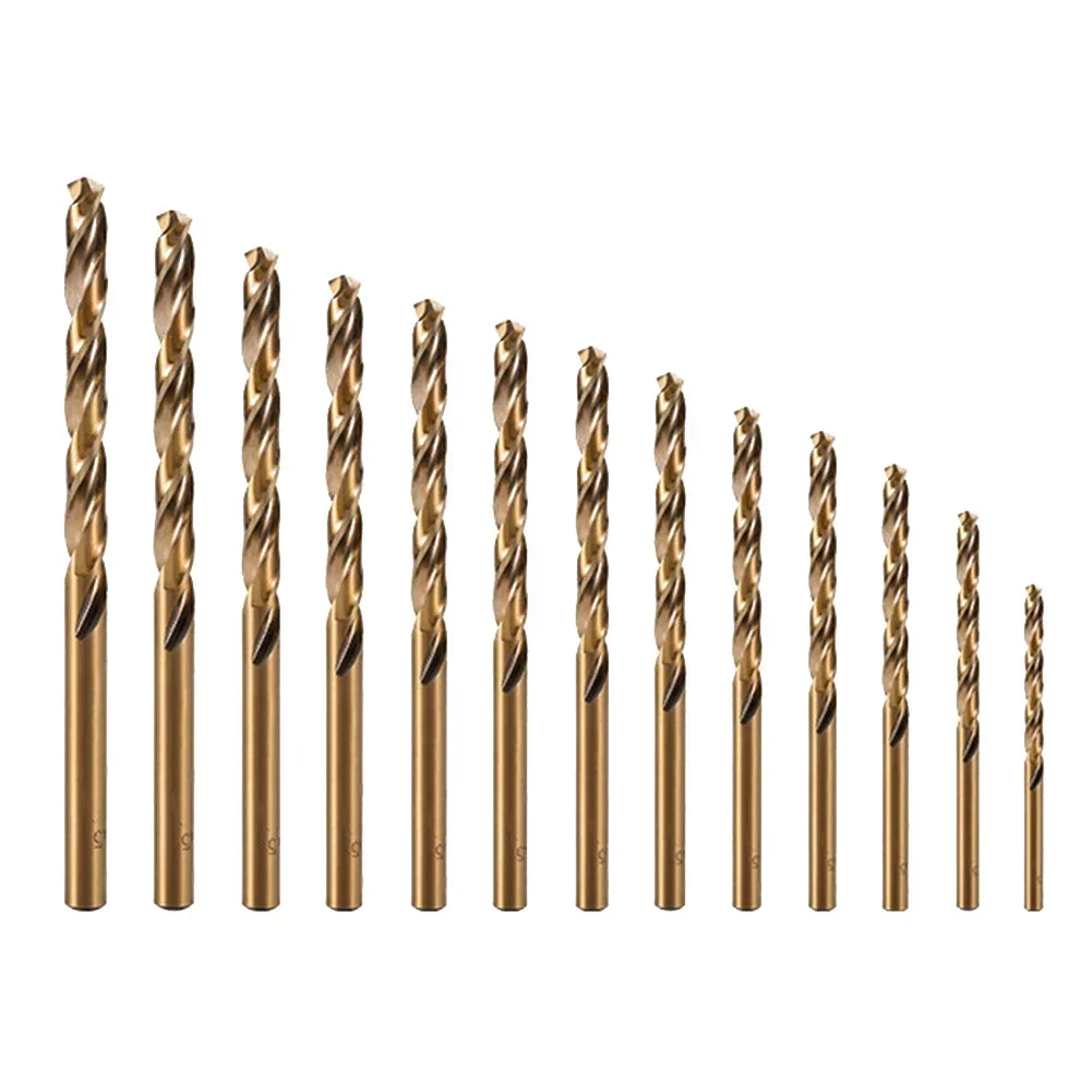 M35 HSS Drill Bits Set, Split Point, 135 Graus, Aço Inoxidável, Ferramentas Elétricas, Acessórios para Ferramentas, Alta Qualidade, 13Pcs