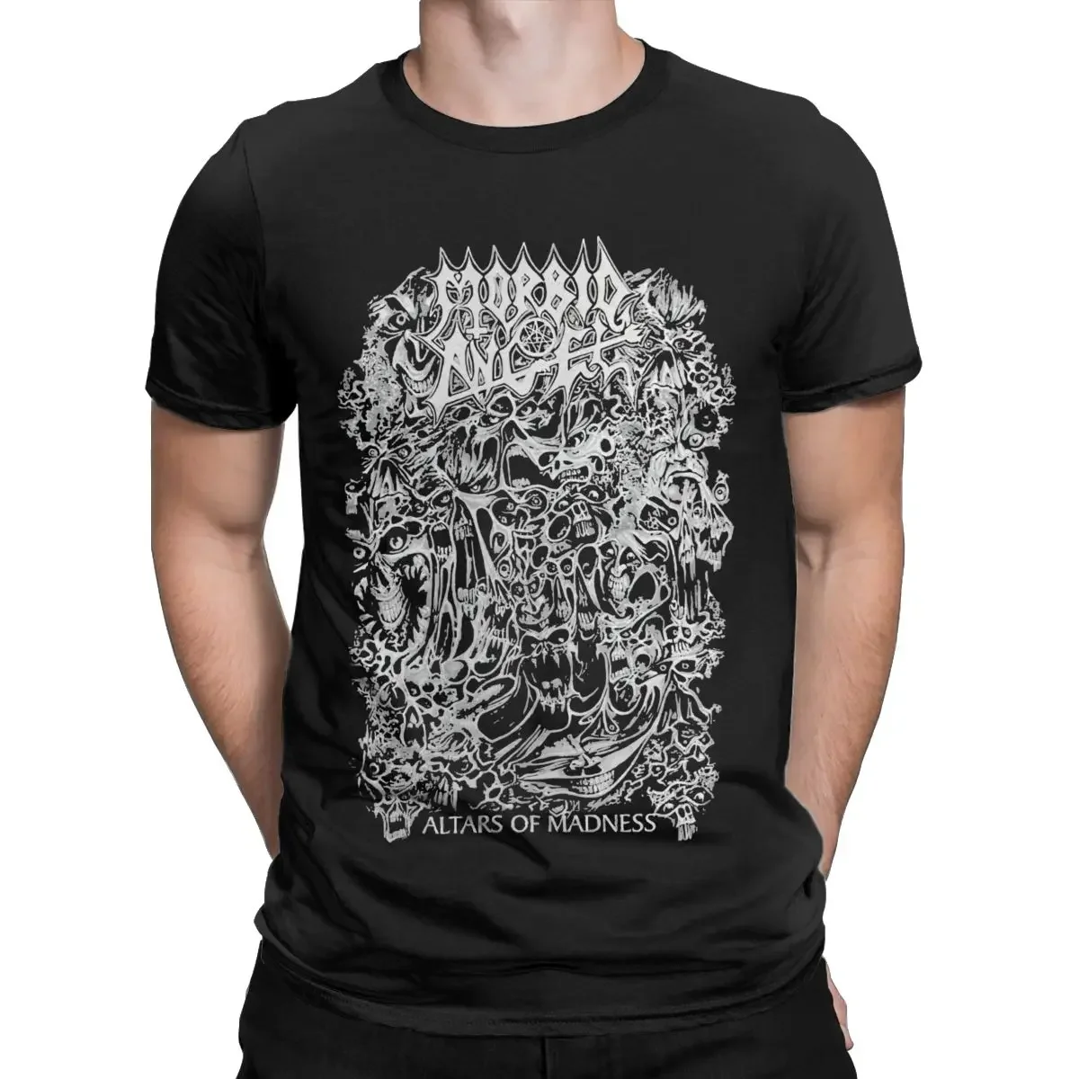 Fashion Morbid Angel Altars Of Madness T-Shirts Men Round Collar 100% Cotton T Shirt Short Sleeve Tee Shirt Plus Size Clothes