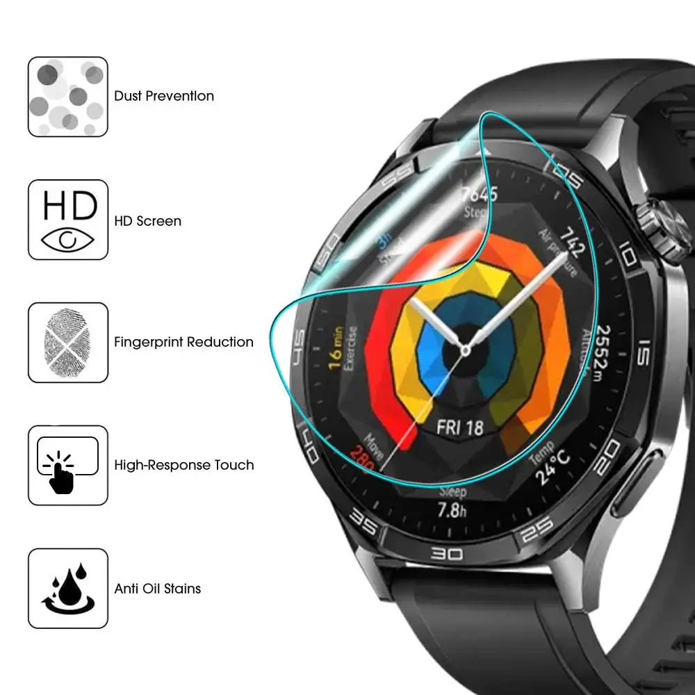 1-5Pcs Hydrogel Screen Protector Film for Huawei Watch GT 4/5/GT5 Pro 46MM Ultra-HD Full Coverage Protective Film Accessories - view 3