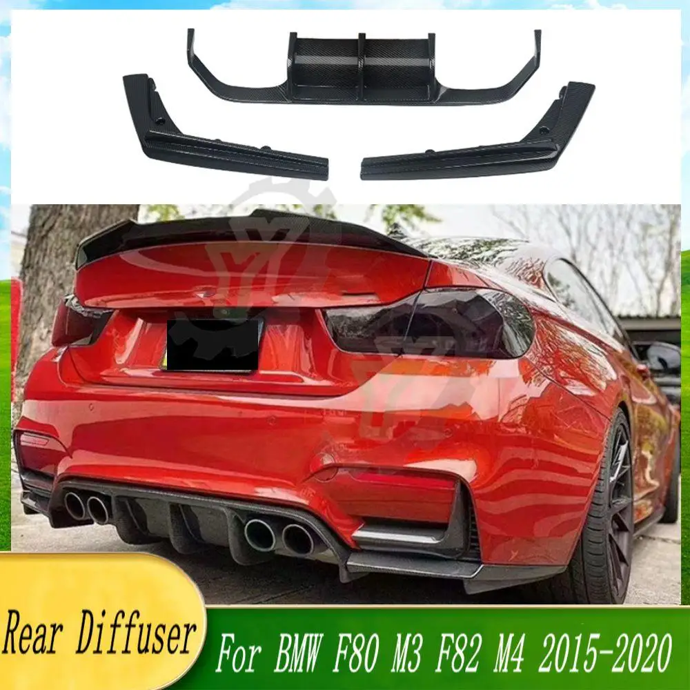 

Car Rear Bumper Splitter Diffuser Lip Protector Spoiler Guard For BMW 3/4 Series F80 M3 F82 F83 M4 2014 2015 2016 2017 18 19 20