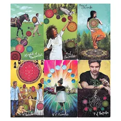 Standard size Classic Bright Tarot Card with Guide (12 * 7 cm), suitable for beginners, outdoor camping party game gifts.