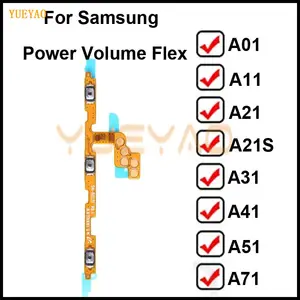Bilashmart Samsung A01 A11 A21S A31 A41 A51 A71 A105 A115 A217 A315 A415 A515 A715 Power On / Off Volume Button Switch Flex Cable