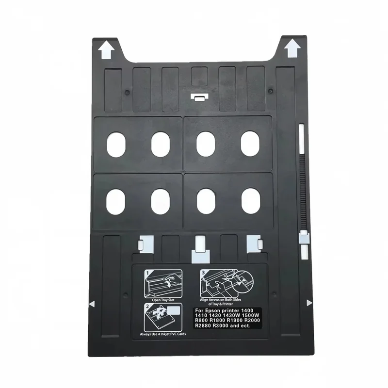 Plastic Inkjet PVC ID Card Printing Tray for Epson 1400 1410 1430 1430W 1500W R800 R1800 R1900 R2000 R2880 R3000 P400 P600