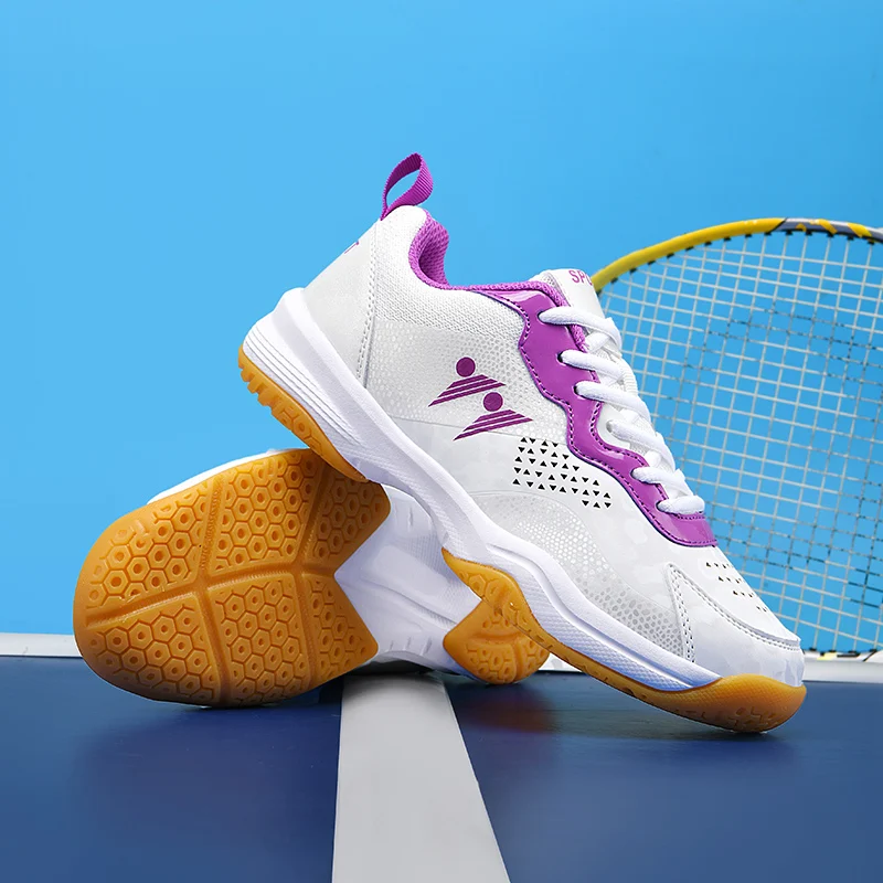 Chaussures de badminton légères et respirantes pour femmes, baskets rouges non aldes, tennis de haute qualité