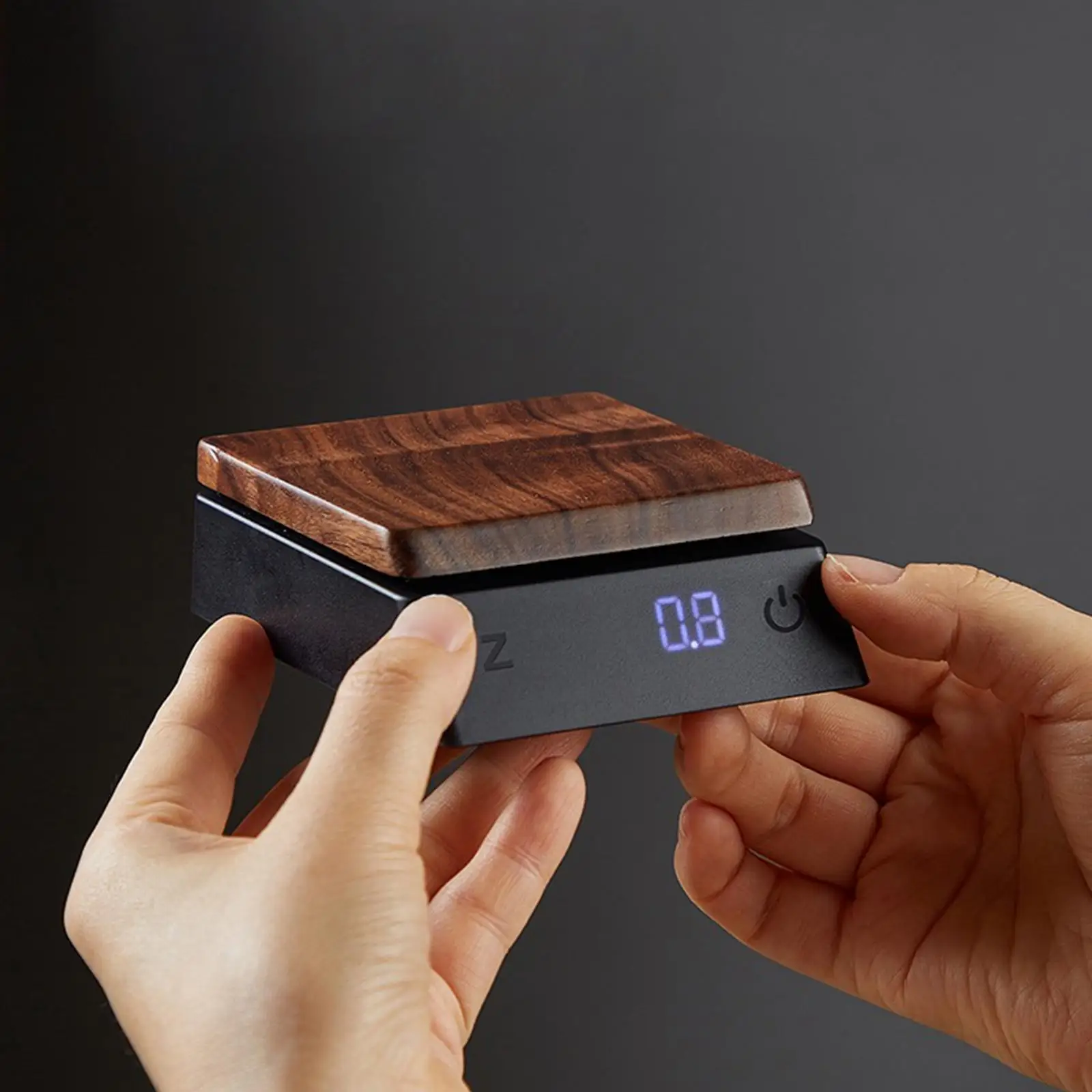Professional Digital Coffee Scale High Accuracy Wooden Mini Kitchen Tool for Precise Coffee Tea Weighing at Home