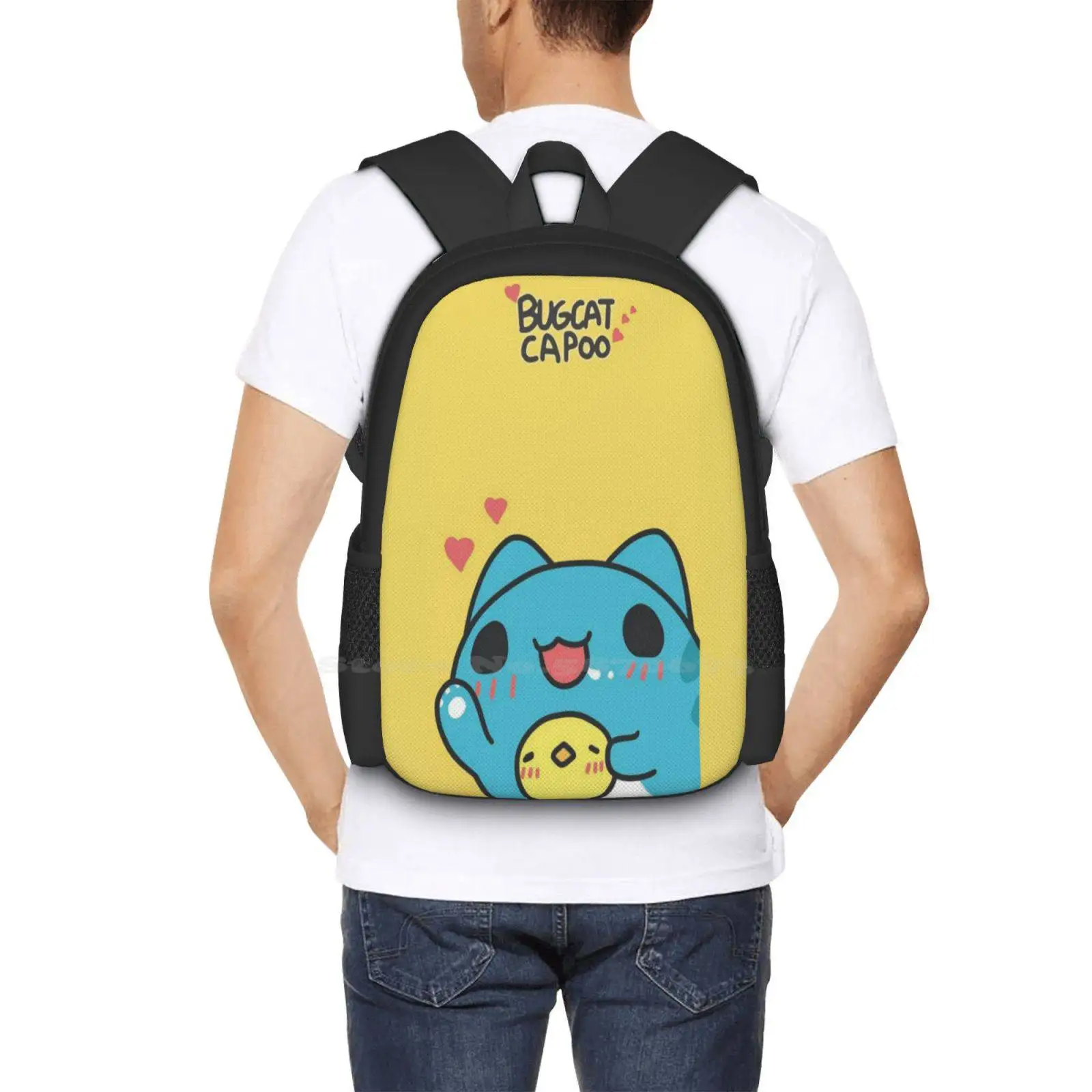 Bugcat Capoo de felpa Unisex, bolsa para estudiantes, bonita y divertida, tienda