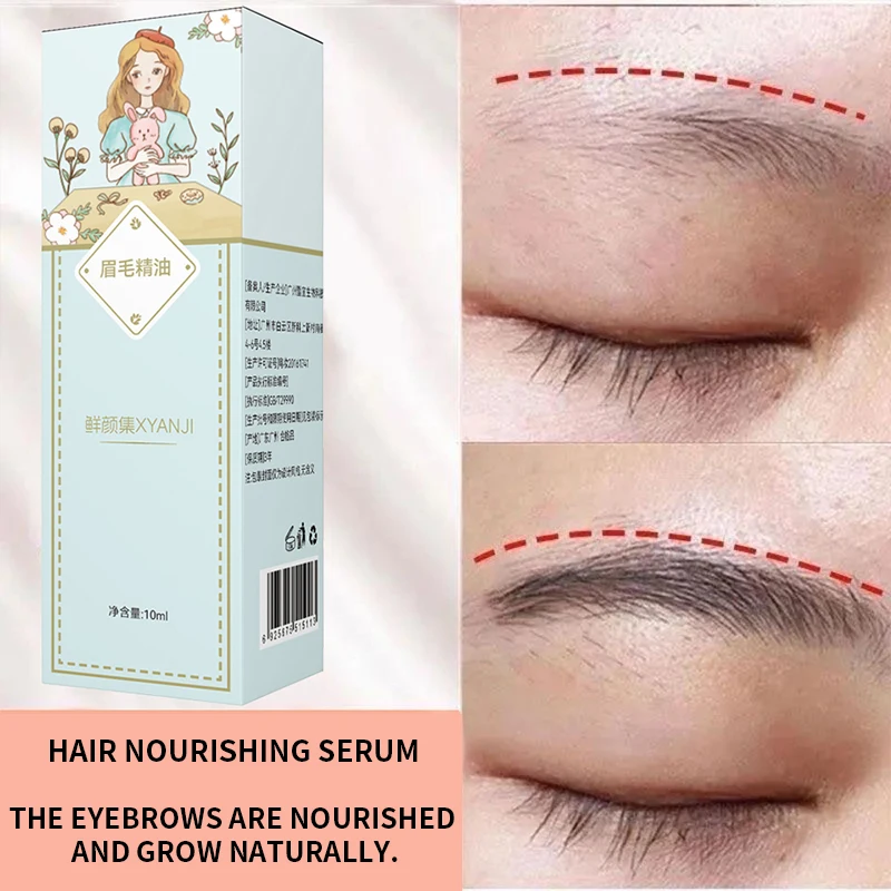 Schnelles Augenbrauenwachstumsserum, Wimpern-Haarwachstum, Anti-Haarausfall-Produkt, verhindert Haarausfall, volleres, dickeres, verlängertes Augenbrauen-Make-up