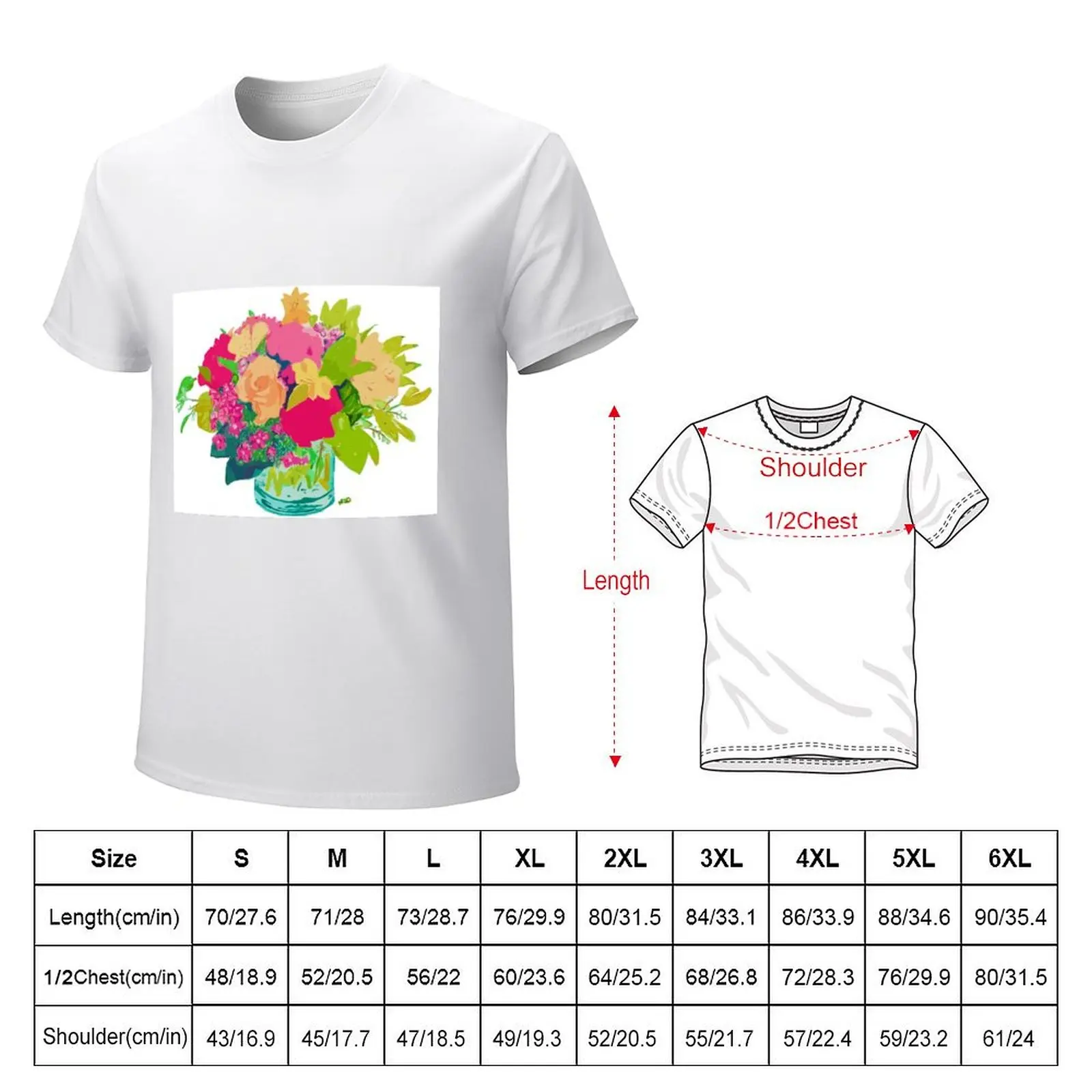 Spring Floral Vase T-Shirt sports fans funnys mens vintage t shirts