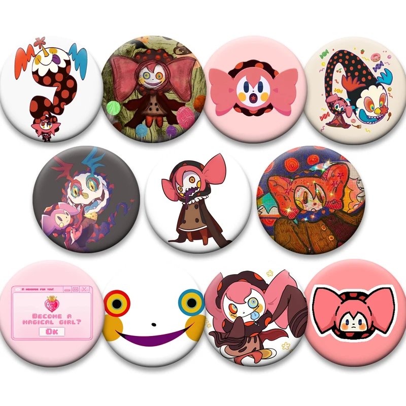 

Round Anime Brooches Madoka Magica Enamel Pins Charlotte Bebe Cartoon Badge for Backpack Clothes Decoration Gifts Accessorys