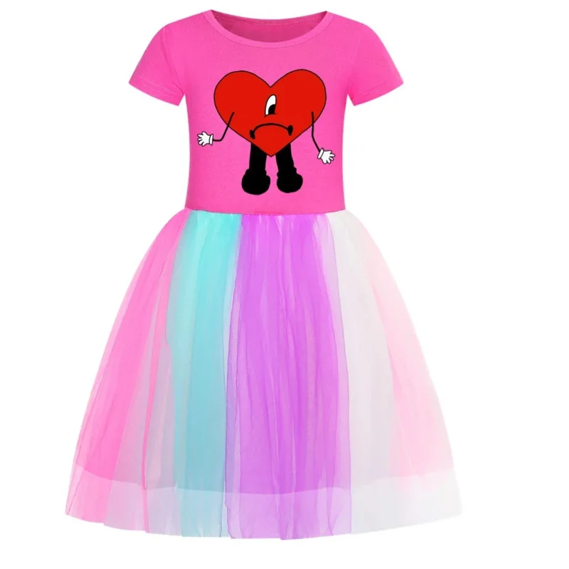 AIAI 2025 أطفال بنات ملابس طفلة Un Verano Sin Ti Bad الأرنب فساتين الكرتون الأطفال الرياضة فستان كاجوال زي ل 3-8 سنوات #4