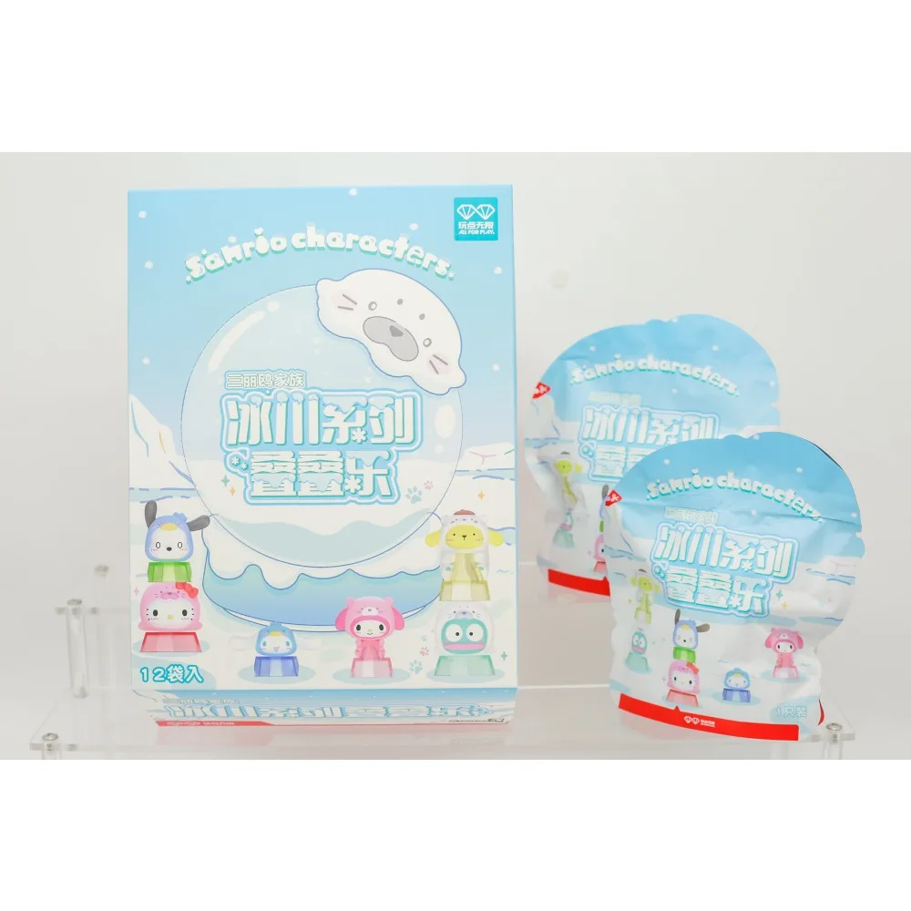 

Sanrio Characters Glacier Series Stackable Mini Figure Blind Bag Cute Anime Character Hello Kitty Pochacco Tsum Tsum Figure Gift