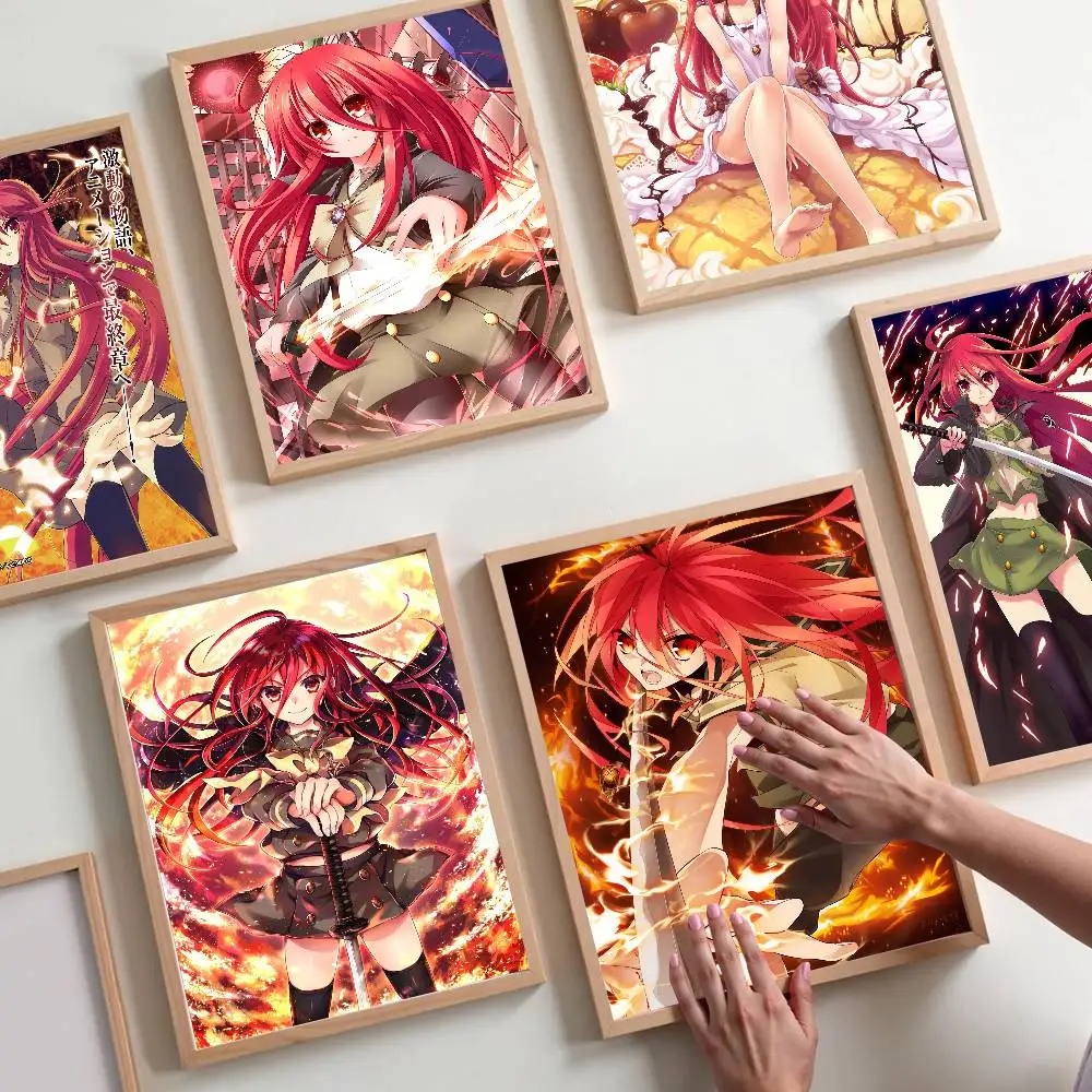 Shana Of The Blazing Eyes Anime Posters Sticky Whitepaper Sticker DIY Room Bar Cafe Kawaii Room Decor