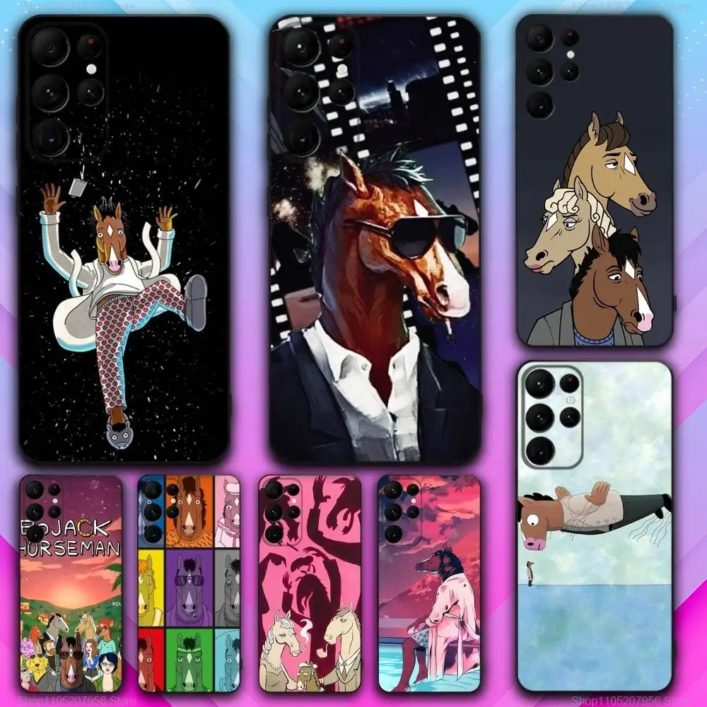 

B-BoJack H-Horsemans For Samsung S30,S25,S24,S23,S22,S21,S20,Fe,Lite,5G,Ultra,Plus Black Soft Phone Case