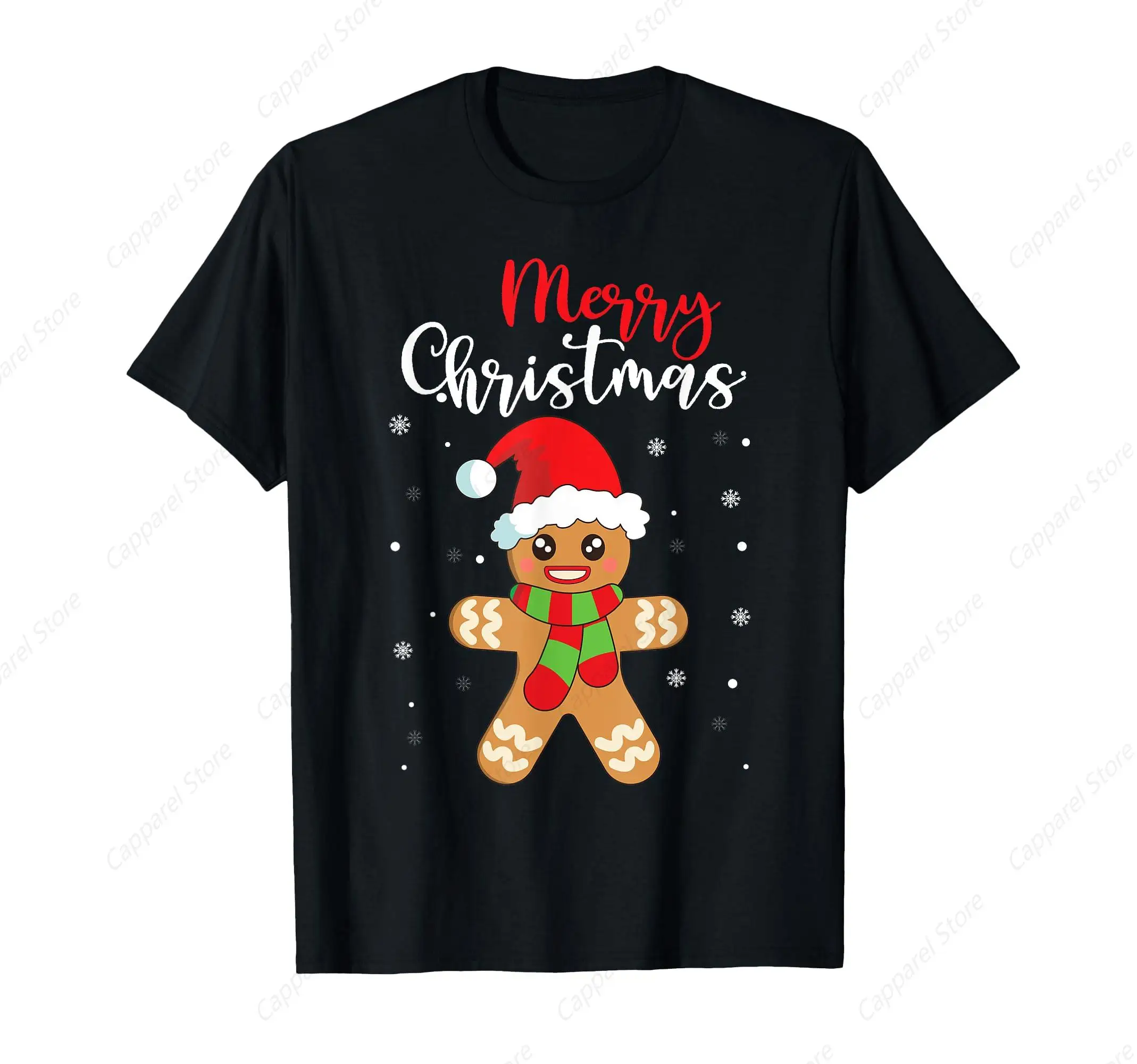 Merry Christmas Shirt Women Girls Kids Gingerbread Man T-Shirt