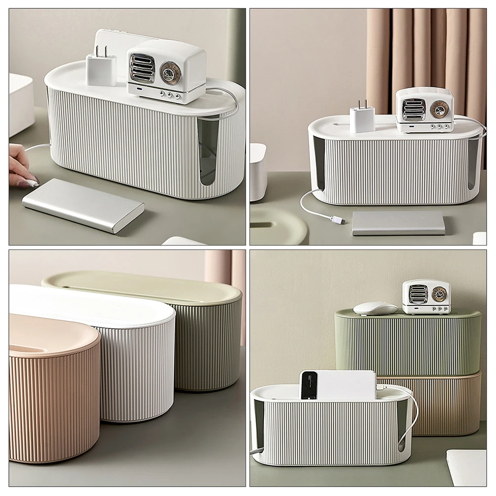 

Wire Cable Box For Table Socket Storage Power Cord Organizer Plastic Cable Management Case Cord Line Box Universal Storage