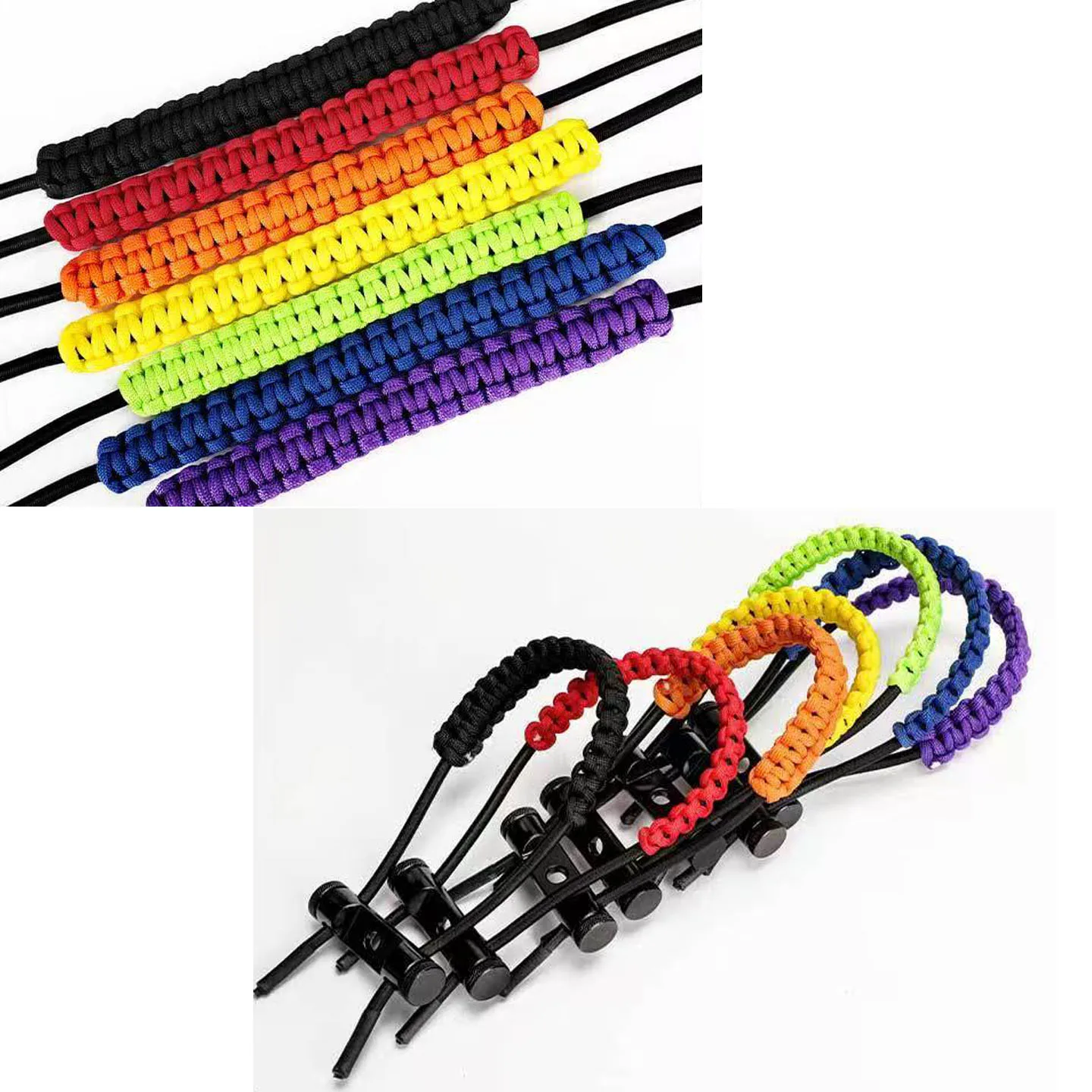 Adjustable Thickened Nylon Z19 Bow Wrist Sling, Lightweight Compound Pulley Bow Wrist Strap Professional Archery Gear
